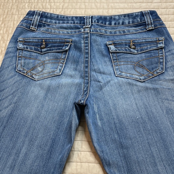 INC DENIM SIZE 10 Women's Blue REGULAR FIT BOOTLEG JEANS MARK ON BACK - Picture 8 of 10